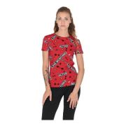 Love Moschino Röd Nylon Spandex T-shirt Red, Dam