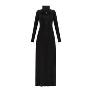 Versace Jeans Couture Svart Klänning Aw24 Dammode Black, Dam