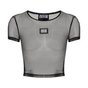 Versace Jeans Couture Svarta T-shirts och Polos ***cv Black, Dam