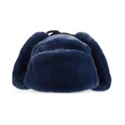 Paul Smith Faux Fur Hat Blue, Dam