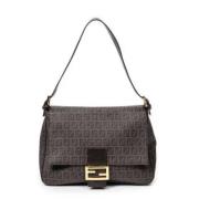 Fendi Vintage Pre-owned Belagd canvas axelremsvskor Brown, Dam