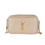 Yves Saint Laurent Vintage Pre-owned Laeder axelremsvskor Beige, Dam