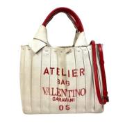 Valentino Vintage Pre-owned Tyg handvskor Beige, Dam