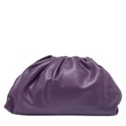 Bottega Veneta Vintage Pre-owned Laeder kuvertvskor Purple, Dam