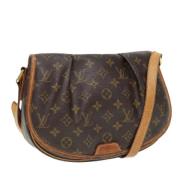 Louis Vuitton Vintage Pre-owned Canvas axelremsvskor Brown, Dam