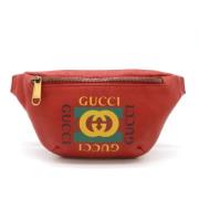 Gucci Vintage Pre-owned Laeder gucci-vskor Red, Dam