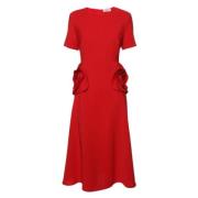 Valentino Vintage Pre-owned Tyg klnningar Red, Dam