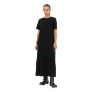 The Row Crepe Maxi Klänning med Fickor Black, Dam