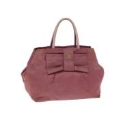 Prada Vintage Pre-owned Nylon handvskor Pink, Dam