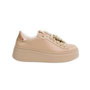 Gio+ Stiliga Sneakers för Aktiv Livsstil Beige, Dam