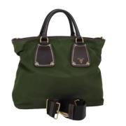 Prada Vintage Pre-owned Nylon prada-vskor Green, Dam