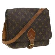 Louis Vuitton Vintage Pre-owned Canvas axelremsvskor Brown, Dam