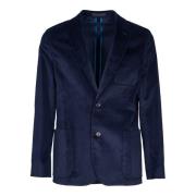 PS By Paul Smith Blå Sammet Jacka Aw24 Blue, Herr