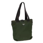 Prada Vintage Pre-owned Nylon totevskor Green, Dam