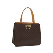 Celine Vintage Pre-owned Canvas handvskor Brown, Dam