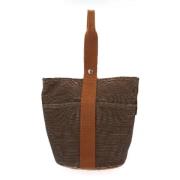 Hermès Vintage Pre-owned Canvas handvskor Brown, Dam