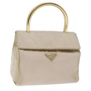 Prada Vintage Pre-owned Nylon prada-vskor Beige, Dam