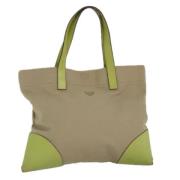 Prada Vintage Pre-owned Canvas totevskor Beige, Dam