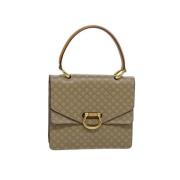 Celine Vintage Pre-owned Canvas handvskor Beige, Dam