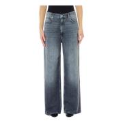 Liu Jo Baggy Wide Leg Jeans Blue, Dam