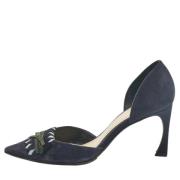 Dior Vintage Pre-owned Mocka klackskor Blue, Dam