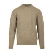 Barbour Essential Patch Crew Sweaters Beige, Herr