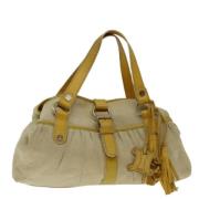 Celine Vintage Pre-owned Canvas celine-vskor Yellow, Dam