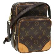 Louis Vuitton Vintage Pre-owned Canvas axelremsvskor Brown, Dam