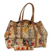 Prada Vintage Pre-owned Canvas prada-vskor Multicolor, Dam