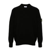 Stone Island Svarta Tröjor för Män Black, Herr