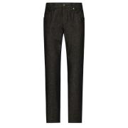 Dolce & Gabbana Slim Fit Denim Jeans Black, Herr