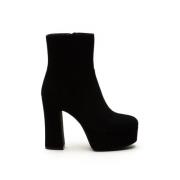 Jeffrey Campbell Svarta Stövlar Tronchetti Brat-Z Black, Dam