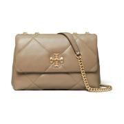 Tory Burch Diamantquiltad läder axelväska Beige, Dam