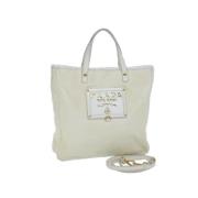 Prada Vintage Pre-owned Nylon prada-vskor Beige, Dam