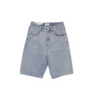 Amish Denim Marble Bermuda Shorts Straight Fit Blue, Herr