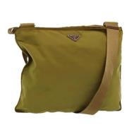 Prada Vintage Pre-owned Nylon prada-vskor Green, Dam