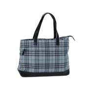 Burberry Vintage Pre-owned Nylon axelremsvskor Blue, Dam