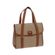 Celine Vintage Pre-owned Canvas handvskor Brown, Dam