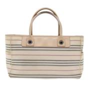 Burberry Vintage Pre-owned Canvas handvskor Beige, Dam