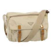 Prada Vintage Pre-owned Nylon prada-vskor Beige, Dam