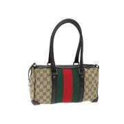 Gucci Vintage Pre-owned Canvas gucci-vskor Beige, Dam