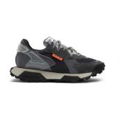 RUN OF Sneaker i mocka med svart vit sula Gray, Dam