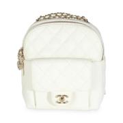 Chanel Vintage Pre-owned Laeder ryggsckar White, Dam