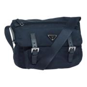 Prada Vintage Pre-owned Nylon prada-vskor Blue, Dam