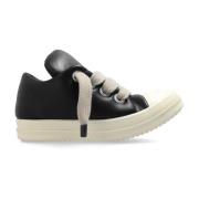 Rick Owens Sportskor Jumbo Snörade Vadderade Låga Sneakers Black, Dam