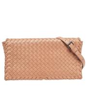 Bottega Veneta Vintage Pre-owned Laeder axelremsvskor Beige, Dam