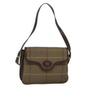 Burberry Vintage Pre-owned Canvas axelremsvskor Brown, Dam