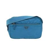 Prada Vintage Pre-owned Nylon prada-vskor Blue, Dam