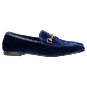 Gucci Vintage Pre-owned Sammet lgskor Blue, Dam