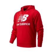 New Balance Hoodie med Ribbade Detaljer Red, Herr